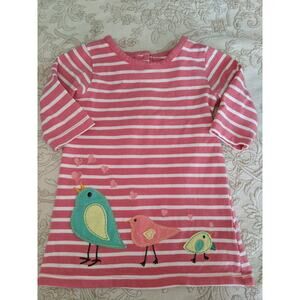 Leo & Luna Girls Sz. 12 Mo. Pink Striped Design Dress. Adorable
